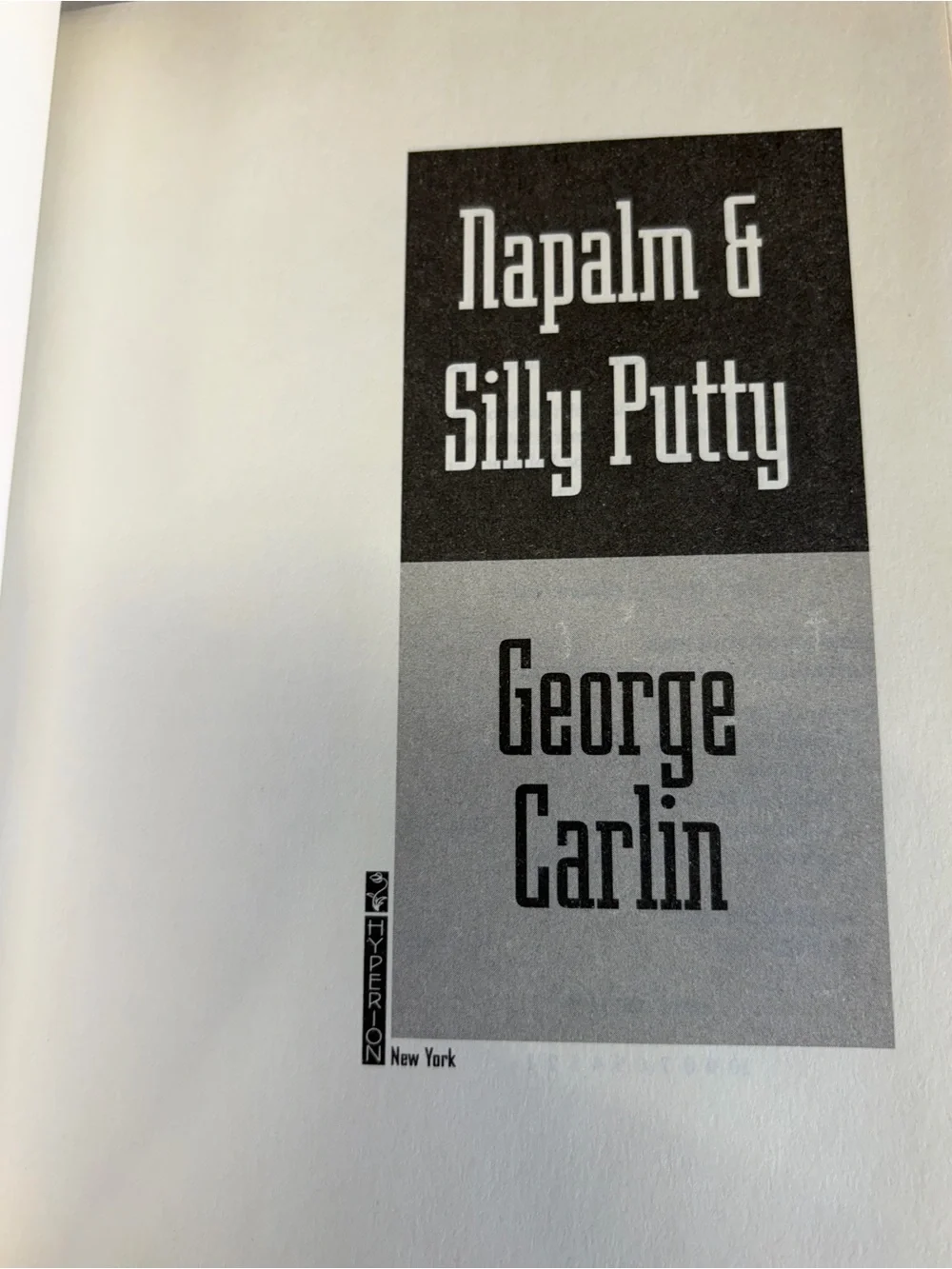 🔥 George Carlin SIGNED Napalm & Silly Putty 1st Ed Hardcover 2001🔥